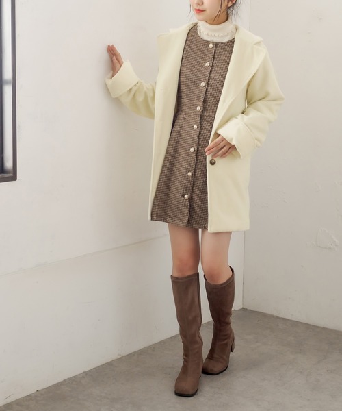 OLIVE des OLIVE（オリーブデオリーブ）の「ときめきデートチェスターコート（チェスターコート・レディース・ライトグレー/ブラック/アイボリー・FREE）」の22枚目の写真