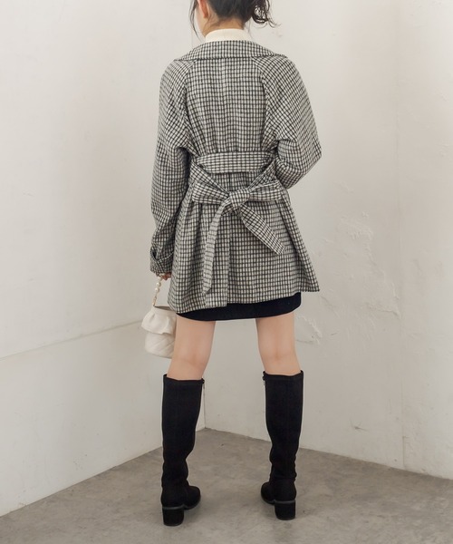 OLIVE des OLIVE（オリーブデオリーブ）の「ときめきデートチェスターコート（チェスターコート・レディース・ライトグレー/ブラック/アイボリー・FREE）」の19枚目の写真