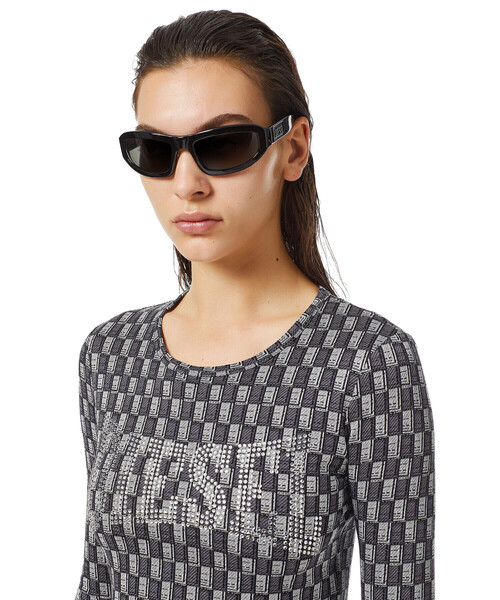 DIESEL(ディーゼル)の「レディース 長袖 トップス ロンT ロゴ クリスタル(Tシャツ/カットソー・レディース・グレー・LARGE/MEDIUM/SMALL/X-LARGE)」の3枚目の写真