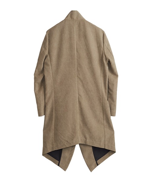 NO ID.（ノーアイディ）の「◇Pスエードセミダブルスタンドカラーコート（チェスターコート・メンズ・ブラック/グレー/ブルーグリーン・1/2）」の12枚目の写真