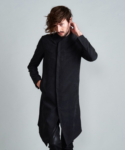 NO ID.（ノーアイディ）の「◇Pスエードセミダブルスタンドカラーコート（チェスターコート・メンズ・ブラック/グレー/ブルーグリーン・1/2）」の22枚目の写真