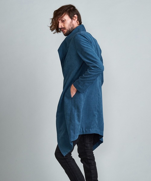 NO ID.（ノーアイディ）の「◇Pスエードセミダブルスタンドカラーコート（チェスターコート・メンズ・ブラック/グレー/ブルーグリーン・1/2）」の19枚目の写真