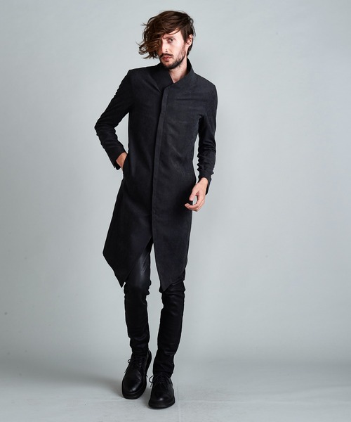 NO ID.（ノーアイディ）の「◇Pスエードセミダブルスタンドカラーコート（チェスターコート・メンズ・ブラック/グレー/ブルーグリーン・1/2）」の11枚目の写真