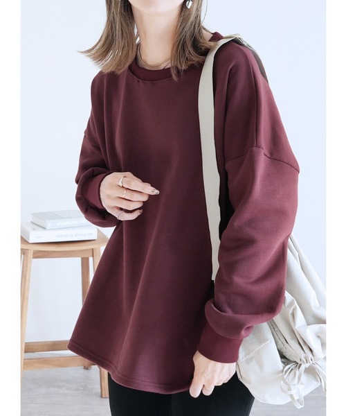 reca(レカ)の「裏起毛ビッグシルエットボーダースウェット(スウェット・レディース・ホワイト/ブラック/グレー/モカ/オートミール/アイボリー/グリーン系/レッド系その他/ベージュ/チャコールグレー/バーガンディー/グレー系その他/グレー系1/ブラウン系1/ホワイト系その他・FREE)」の14枚目の写真