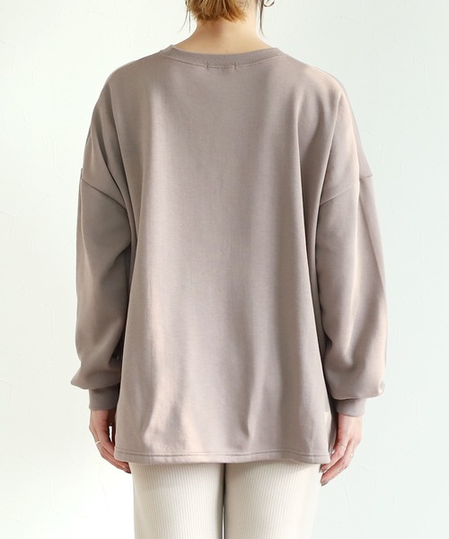 reca(レカ)の「裏起毛ビッグシルエットボーダースウェット(スウェット・レディース・ホワイト/ブラック/グレー/モカ/オートミール/アイボリー/グリーン系/レッド系その他/ベージュ/チャコールグレー/バーガンディー/グレー系その他/グレー系1/ブラウン系1/ホワイト系その他・FREE)」の19枚目の写真