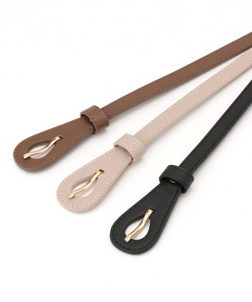 179/WG（イチナナキュウダブルジー）の「フェイクレザー細ベルト #（ベルト・レディース・ブラック/ベージュ/ブラウン・FREE）」の5枚目の写真