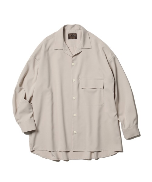 MR.OLIVE(ミスターオリーブ)の「ストレッチウェザー クロス /ビッグシルエット シャツジャケット(シャツ/ブラウス・メンズ・ブラック/カーキ/アイボリー・SMALL/MEDIUM/LARGE)」の7枚目の写真