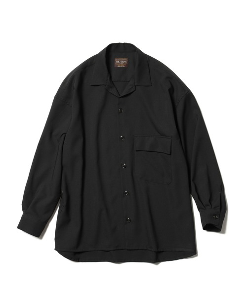 MR.OLIVE(ミスターオリーブ)の「ストレッチウェザー クロス /ビッグシルエット シャツジャケット(シャツ/ブラウス・メンズ・ブラック/カーキ/アイボリー・SMALL/MEDIUM/LARGE)」の4枚目の写真