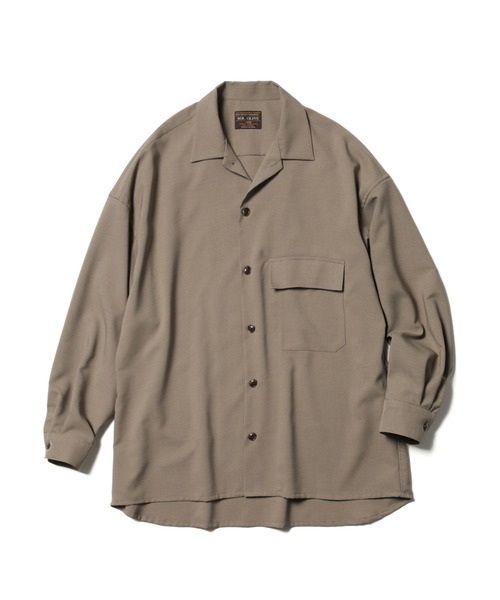 MR.OLIVE(ミスターオリーブ)の「ストレッチウェザー クロス /ビッグシルエット シャツジャケット(シャツ/ブラウス・メンズ・ブラック/カーキ/アイボリー・SMALL/MEDIUM/LARGE)」の14枚目の写真