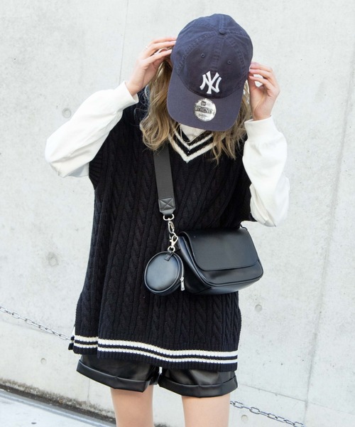 WEGO(ウィゴー)の「WEGO/BIGシルエットケーブルベスト(ベスト・レディース・ブラック/サックスブルー/オフホワイト・FREE)」の16枚目の写真