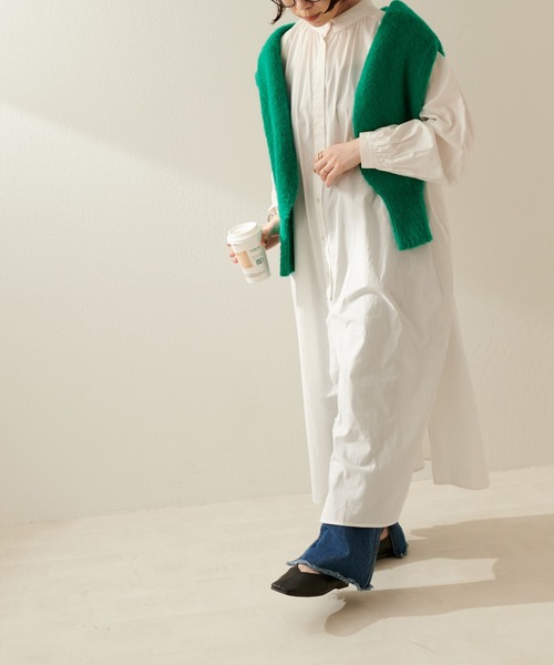 DISCOAT（ディスコート）の「【ZOZO限定】シャギー2WAYショートカーデ（カーディガン/ボレロ・レディース・ブラック/オレンジ/グリーン/グレイッシュベージュ・FREE）」の19枚目の写真