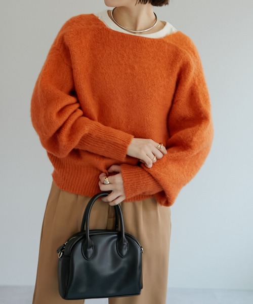 DISCOAT（ディスコート）の「【ZOZO限定】シャギー2WAYショートカーデ（カーディガン/ボレロ・レディース・ブラック/オレンジ/グリーン/グレイッシュベージュ・FREE）」の16枚目の写真