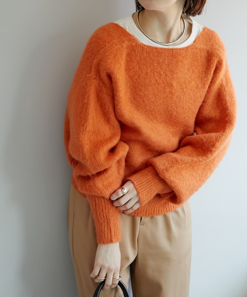 DISCOAT（ディスコート）の「【ZOZO限定】シャギー2WAYショートカーデ（カーディガン/ボレロ・レディース・ブラック/オレンジ/グリーン/グレイッシュベージュ・FREE）」の17枚目の写真