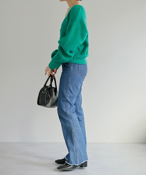 DISCOAT（ディスコート）の「【ZOZO限定】シャギー2WAYショートカーデ（カーディガン/ボレロ・レディース・ブラック/オレンジ/グリーン/グレイッシュベージュ・FREE）」の22枚目の写真