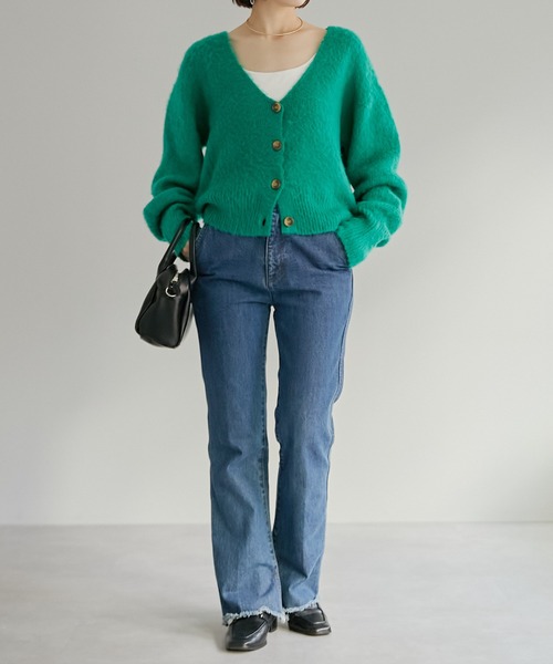 DISCOAT（ディスコート）の「【ZOZO限定】シャギー2WAYショートカーデ（カーディガン/ボレロ・レディース・ブラック/オレンジ/グリーン/グレイッシュベージュ・FREE）」の20枚目の写真