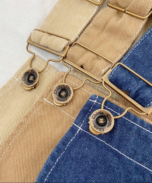 Cham.(チャム)の「オーバーオール(サロペット/オーバーオール・レディース・ベージュ/インディゴブルー・FREE)」の5枚目の写真