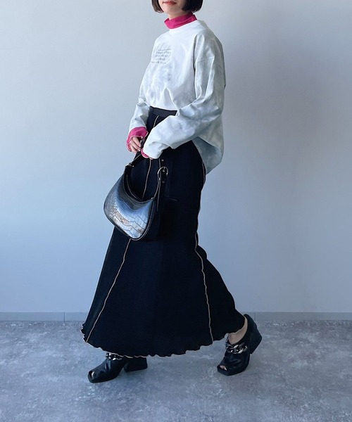 PAGEBOY(ページボーイ)の「タイダイロゴロンT(Tシャツ/カットソー・レディース・ホワイト系その他/グレー系その他・FREE)」の6枚目の写真