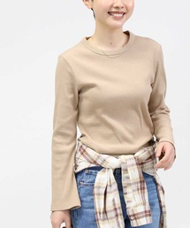 【HONEYSUCKLE ROSE】フレア袖リブロンＴ