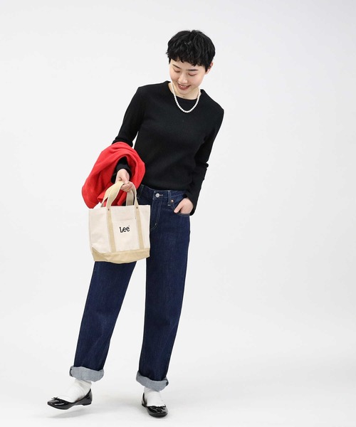 HONEYSUCKLE ROSE（ハニーサックルローズ）の「【HONEYSUCKLE ROSE】フレア袖リブロンＴ（Tシャツ/カットソー・レディース・ブラック/ベージュ/オフホワイト/ホワイト×ブラック/ホワイト×グリーン/ホワイト×カーキブラウン・M/L）」の14枚目の写真