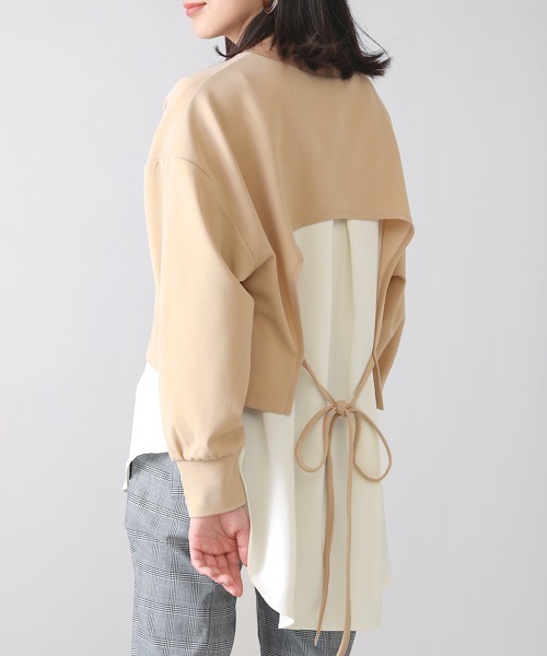 Bou Jeloud（ブージュルード）の「レイヤードチュニック（チュニック・レディース・ブラック/ベージュ/ホワイト系その他・FREE）」の3枚目の写真