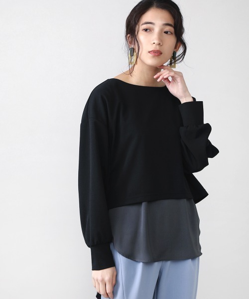 Bou Jeloud（ブージュルード）の「レイヤードチュニック（チュニック・レディース・ブラック/ベージュ/ホワイト系その他・FREE）」の2枚目の写真