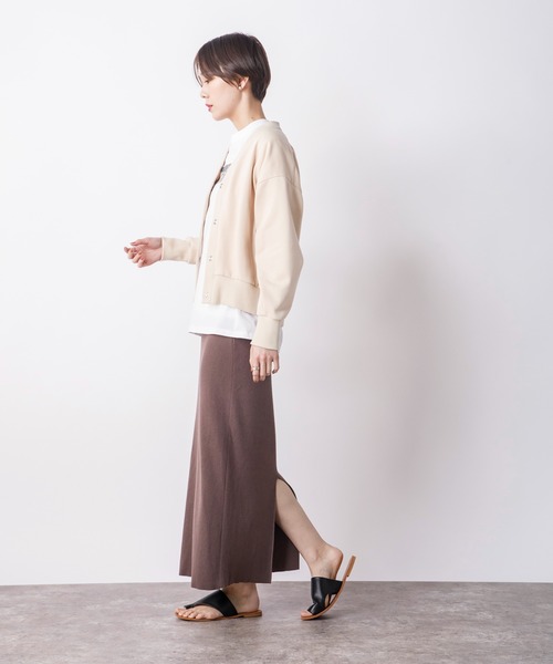 CIENA（シエナ）の「裏毛コクーンカーデ（カーディガン/ボレロ・レディース・オレンジ/ブラック/ベージュ/ブルー/グリーン・FREE）」の12枚目の写真