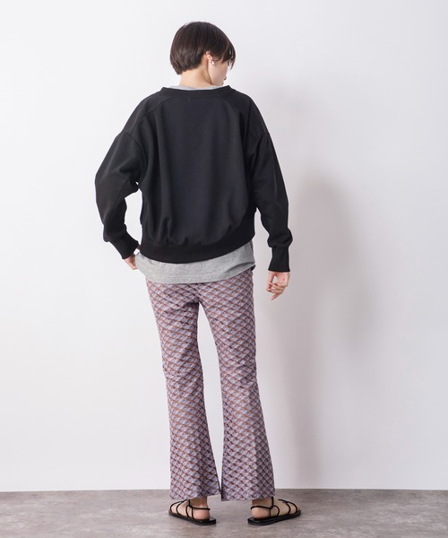 CIENA（シエナ）の「裏毛コクーンカーデ（カーディガン/ボレロ・レディース・オレンジ/ブラック/ベージュ/ブルー/グリーン・FREE）」の6枚目の写真