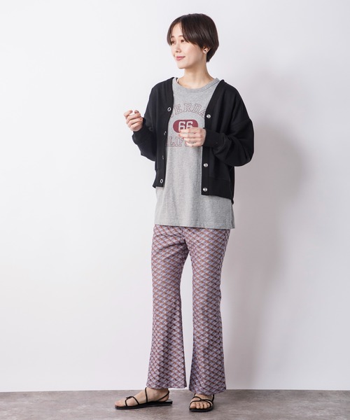 CIENA（シエナ）の「裏毛コクーンカーデ（カーディガン/ボレロ・レディース・オレンジ/ブラック/ベージュ/ブルー/グリーン・FREE）」の7枚目の写真