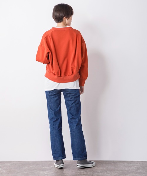 CIENA（シエナ）の「裏毛コクーンカーデ（カーディガン/ボレロ・レディース・オレンジ/ブラック/ベージュ/ブルー/グリーン・FREE）」の19枚目の写真