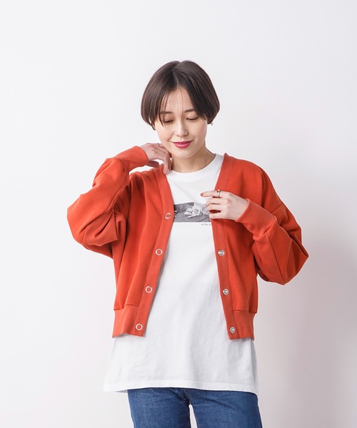 CIENA（シエナ）の「裏毛コクーンカーデ（カーディガン/ボレロ・レディース・オレンジ/ブラック/ベージュ/ブルー/グリーン・FREE）」の20枚目の写真