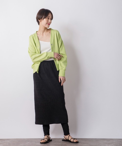 CIENA（シエナ）の「裏毛コクーンカーデ（カーディガン/ボレロ・レディース・オレンジ/ブラック/ベージュ/ブルー/グリーン・FREE）」の11枚目の写真