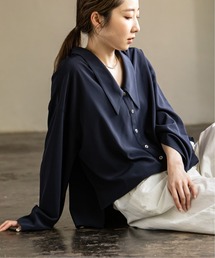 Noble（ノーブル）の「ニュアンスヘムロングカラーブラウス◆（シャツ/ブラウス）」