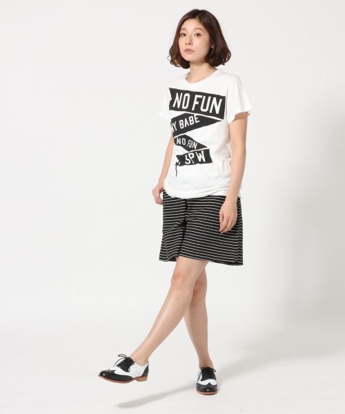 5PREVIEW(ファイブプレビュー)の「【5PREVIE(ファイブプレビュー)】NO FUNプリントTシャツ(Tシャツ/カットソー・レディース・ホワイト・X-SMALL)」の10枚目の写真