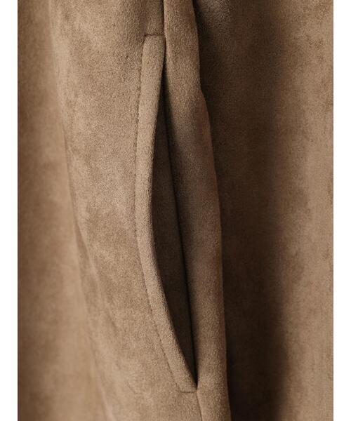 YECCA VECCA(イェッカヴェッカ)の「フェイクスエードライダースジャケット(ライダースジャケット・レディース・ライトベージュ/ダークベージュ・FREE)」の5枚目の写真