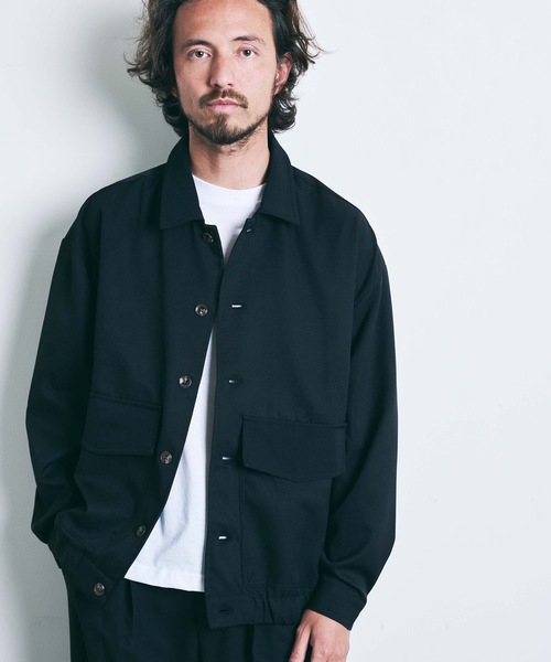 THE TWENTYSEVEN(ザ トゥエンティーセブン)の「The TWENTYSEVEN:PE STRETCH GATHER BOTTOM BLOUSON ポリストレッチ ギャザー ボトムブルゾン(ブルゾン・メンズ・ブラック/グリーン/グレイッシュベージュ・M/L)」の7枚目の写真