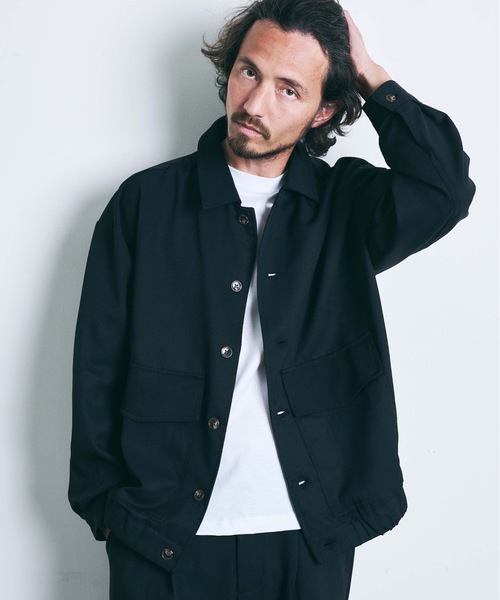 THE TWENTYSEVEN(ザ トゥエンティーセブン)の「The TWENTYSEVEN:PE STRETCH GATHER BOTTOM BLOUSON ポリストレッチ ギャザー ボトムブルゾン(ブルゾン・メンズ・ブラック/グリーン/グレイッシュベージュ・M/L)」の8枚目の写真