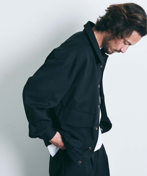 THE TWENTYSEVEN(ザ トゥエンティーセブン)の「The TWENTYSEVEN:PE STRETCH GATHER BOTTOM BLOUSON ポリストレッチ ギャザー ボトムブルゾン(ブルゾン・メンズ・ブラック/グリーン/グレイッシュベージュ・M/L)」の10枚目の写真