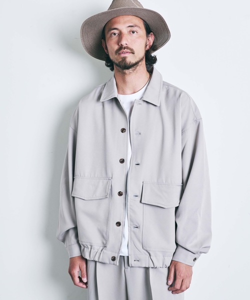 THE TWENTYSEVEN(ザ トゥエンティーセブン)の「The TWENTYSEVEN:PE STRETCH GATHER BOTTOM BLOUSON ポリストレッチ ギャザー ボトムブルゾン(ブルゾン・メンズ・ブラック/グリーン/グレイッシュベージュ・M/L)」の12枚目の写真