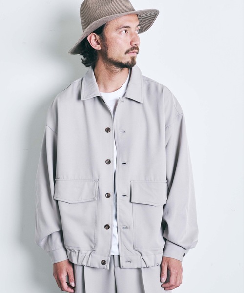 THE TWENTYSEVEN(ザ トゥエンティーセブン)の「The TWENTYSEVEN:PE STRETCH GATHER BOTTOM BLOUSON ポリストレッチ ギャザー ボトムブルゾン(ブルゾン・メンズ・ブラック/グリーン/グレイッシュベージュ・M/L)」の13枚目の写真