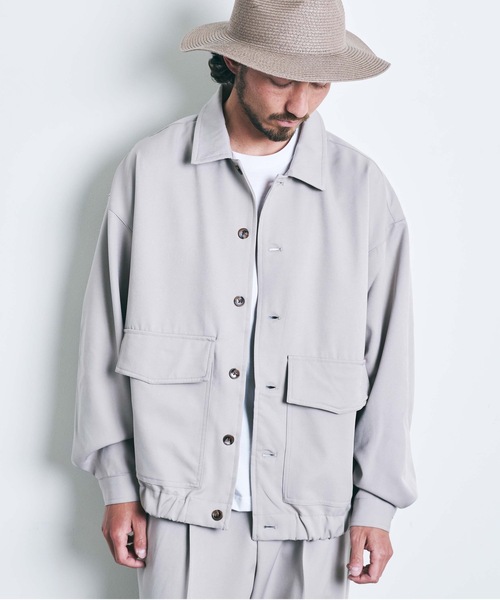 THE TWENTYSEVEN(ザ トゥエンティーセブン)の「The TWENTYSEVEN:PE STRETCH GATHER BOTTOM BLOUSON ポリストレッチ ギャザー ボトムブルゾン(ブルゾン・メンズ・ブラック/グリーン/グレイッシュベージュ・M/L)」の14枚目の写真