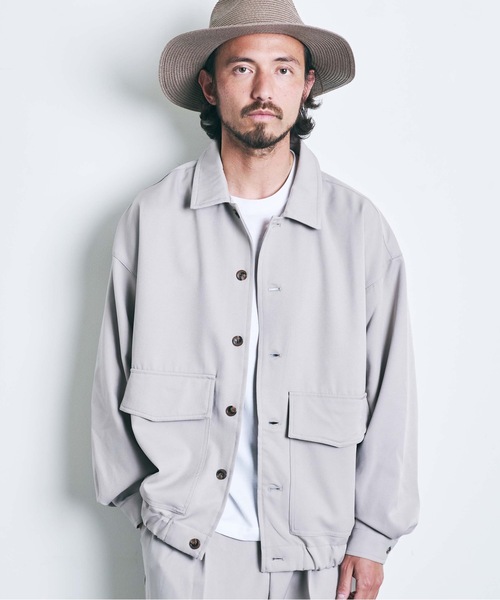THE TWENTYSEVEN(ザ トゥエンティーセブン)の「The TWENTYSEVEN:PE STRETCH GATHER BOTTOM BLOUSON ポリストレッチ ギャザー ボトムブルゾン(ブルゾン・メンズ・ブラック/グリーン/グレイッシュベージュ・M/L)」の15枚目の写真