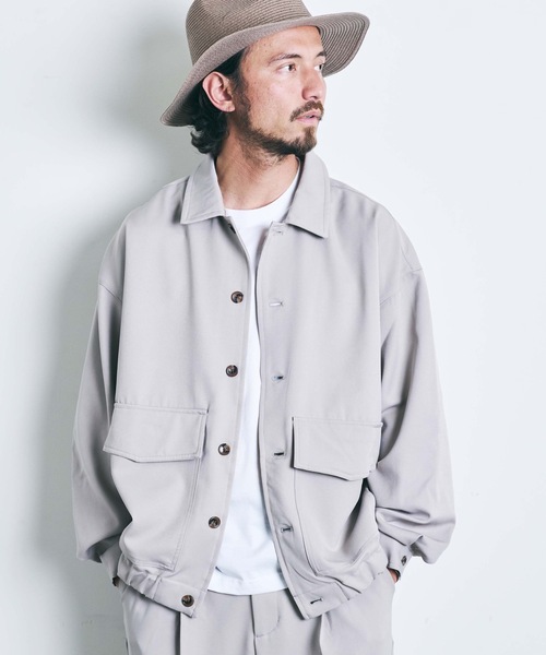 THE TWENTYSEVEN(ザ トゥエンティーセブン)の「The TWENTYSEVEN:PE STRETCH GATHER BOTTOM BLOUSON ポリストレッチ ギャザー ボトムブルゾン(ブルゾン・メンズ・ブラック/グリーン/グレイッシュベージュ・M/L)」の16枚目の写真