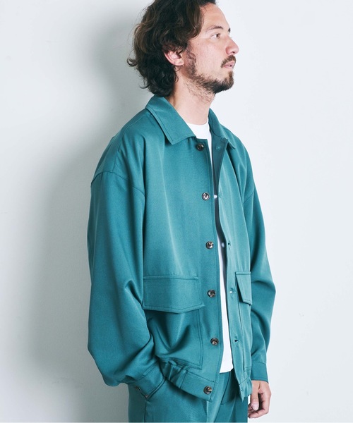 THE TWENTYSEVEN(ザ トゥエンティーセブン)の「The TWENTYSEVEN:PE STRETCH GATHER BOTTOM BLOUSON ポリストレッチ ギャザー ボトムブルゾン(ブルゾン・メンズ・ブラック/グリーン/グレイッシュベージュ・M/L)」の22枚目の写真
