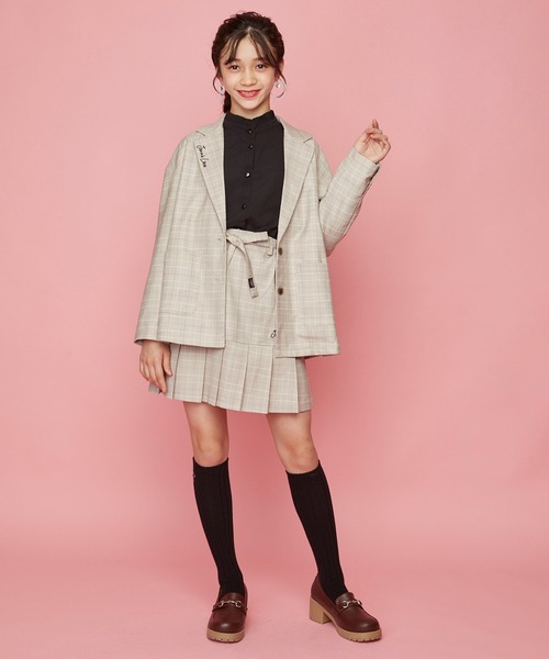 JENNI love（ジェニィラブ）の「2wayルーズチェリーハイソックス（ソックス/靴下・キッズ・オフホワイト/ブラック/ラベンダー・19-21cm/22-24cm）」の6枚目の写真