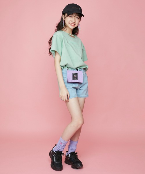 JENNI love（ジェニィラブ）の「2wayルーズチェリーハイソックス（ソックス/靴下・キッズ・オフホワイト/ブラック/ラベンダー・19-21cm/22-24cm）」の10枚目の写真