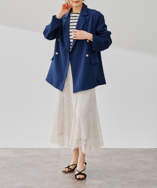 prose verse（プロズヴェール）の「金ボタンテーラードジャケット（テーラードジャケット・レディース・ベージュ/ネイビー・FREE）」の5枚目の写真