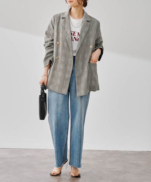 prose verse（プロズヴェール）の「金ボタンテーラードジャケット（テーラードジャケット・レディース・ベージュ/ネイビー・FREE）」の12枚目の写真