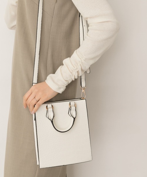 RODE SKO(ロデスコ)の「型押しミニトートバッグ(トートバッグ・レディース・ホワイト/グリーン・ONE)」の13枚目の写真