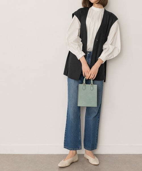 RODE SKO(ロデスコ)の「型押しミニトートバッグ(トートバッグ・レディース・ホワイト/グリーン・ONE)」の16枚目の写真