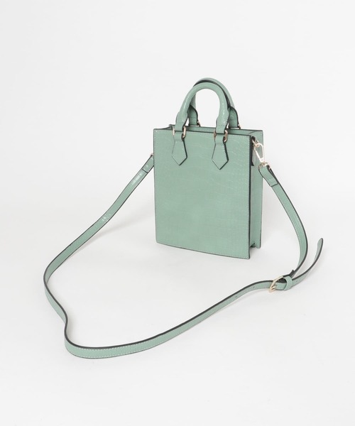 RODE SKO(ロデスコ)の「型押しミニトートバッグ(トートバッグ・レディース・ホワイト/グリーン・ONE)」の19枚目の写真